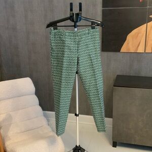 Weekend Maxmara Green pattern cigarette ankle pant - 4
